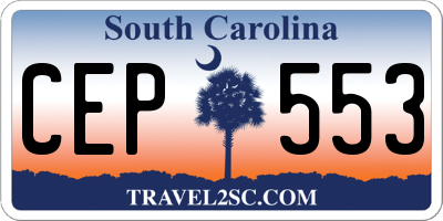 SC license plate CEP553