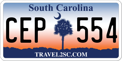 SC license plate CEP554