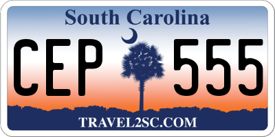 SC license plate CEP555