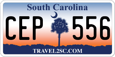 SC license plate CEP556