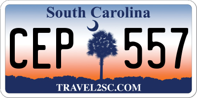 SC license plate CEP557