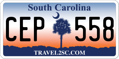 SC license plate CEP558
