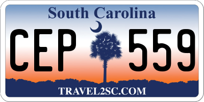 SC license plate CEP559