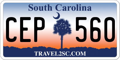 SC license plate CEP560