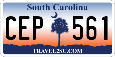 SC license plate CEP561
