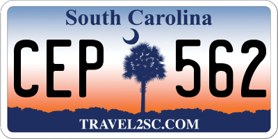 SC license plate CEP562