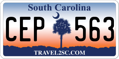SC license plate CEP563