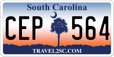 SC license plate CEP564