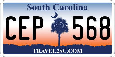 SC license plate CEP568