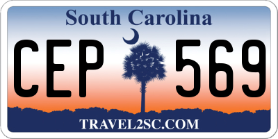 SC license plate CEP569