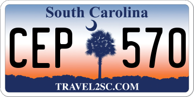 SC license plate CEP570