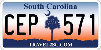 SC license plate CEP571