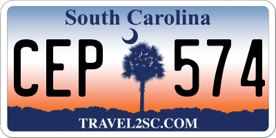 SC license plate CEP574