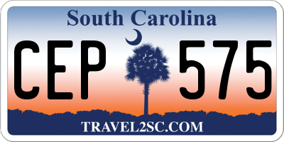 SC license plate CEP575