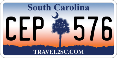 SC license plate CEP576
