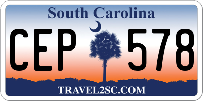 SC license plate CEP578