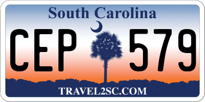 SC license plate CEP579