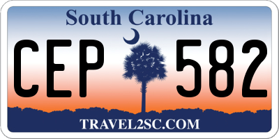 SC license plate CEP582