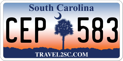 SC license plate CEP583