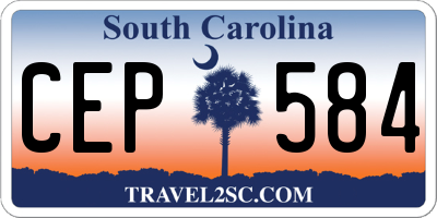 SC license plate CEP584