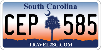 SC license plate CEP585