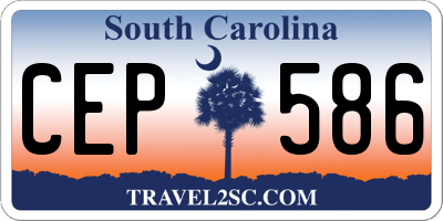 SC license plate CEP586