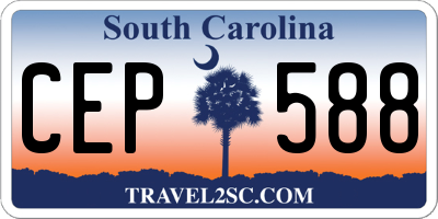 SC license plate CEP588