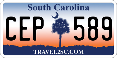 SC license plate CEP589