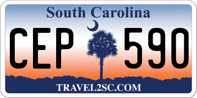 SC license plate CEP590