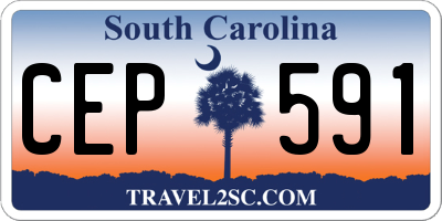 SC license plate CEP591