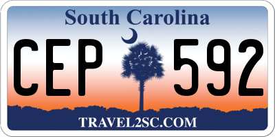 SC license plate CEP592
