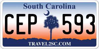 SC license plate CEP593