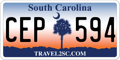 SC license plate CEP594