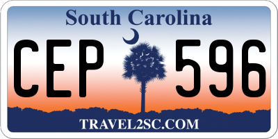 SC license plate CEP596