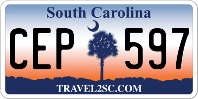 SC license plate CEP597