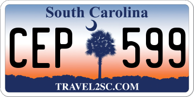 SC license plate CEP599