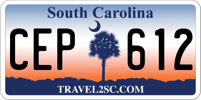 SC license plate CEP612