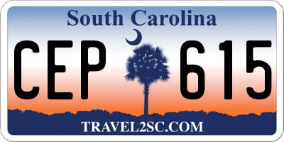 SC license plate CEP615