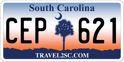SC license plate CEP621