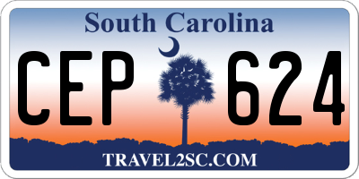 SC license plate CEP624