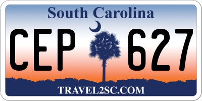 SC license plate CEP627