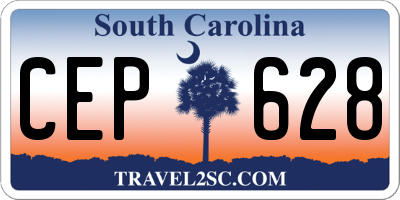 SC license plate CEP628