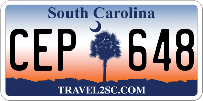 SC license plate CEP648