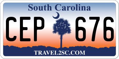 SC license plate CEP676