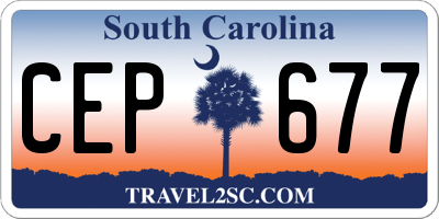 SC license plate CEP677