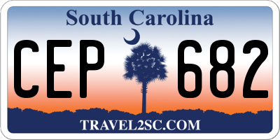 SC license plate CEP682