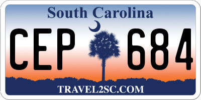SC license plate CEP684