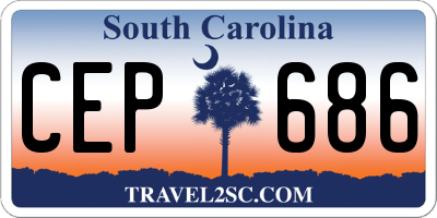 SC license plate CEP686