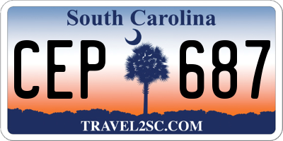 SC license plate CEP687