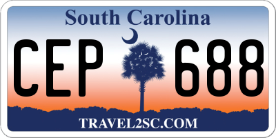 SC license plate CEP688